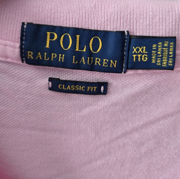 Polo Ralph Lauren Men's Shirt Sleeve Golf Shirt Pink XXL Classic Fit. - Picture 2 of 4